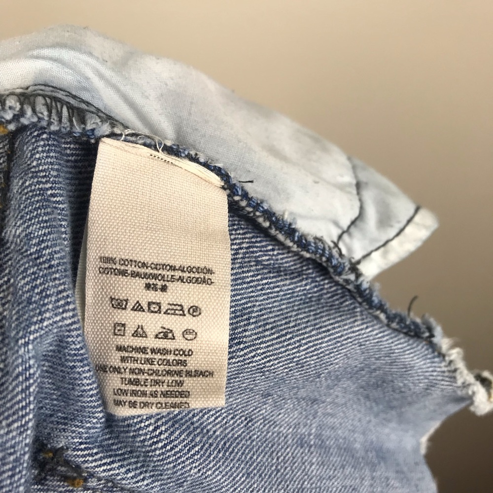 Free People 28 Elliot Denim Cutoff Shorts Rainbow - Picture 7 of 8